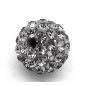 Czech rhinestone beads 10mm Hematite
