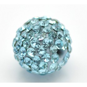 Czech rhinestone beads 10mm Aquamarine