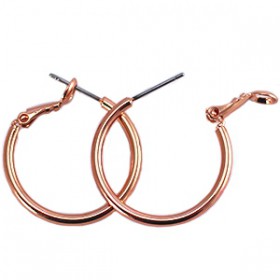 DQ creolen 20 mm Rose gold plated