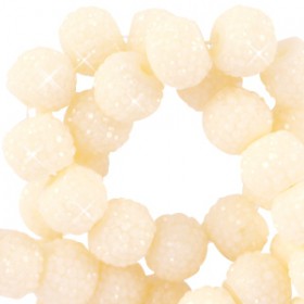 Sparkling beads disc 6mm Ivory yellow