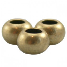 DQ metaal ball 6 x 4 mm Antiek brons ( nikkelvrij )