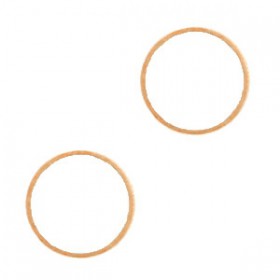 DQ Gesloten cirkel Rosé goud 14mm (nikkelvrij)