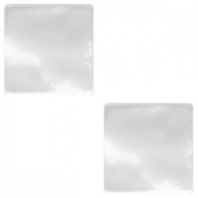 20mm platte vierkante cabochon Polaris Elements Perseo White