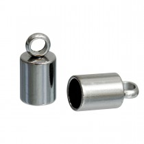 Endcaps 304 Stainless steel zilverkleur 10x5mm
