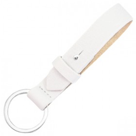 Cuoio sleutelhanger 15mm  bright white