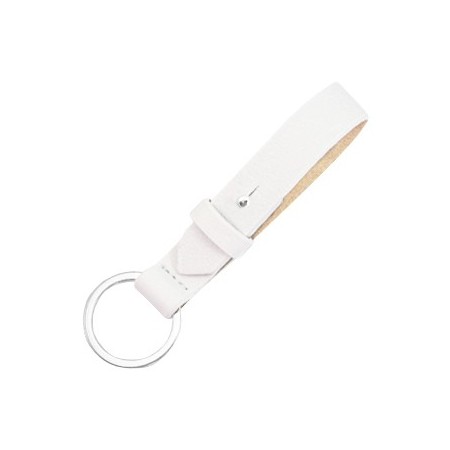 Cuoio sleutelhanger 15mm  bright white