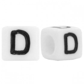 Acryl letterkraal vierkant D