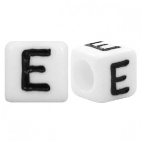 Acryl letterkraal vierkant E