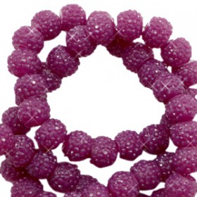 Sparkling beads 6mm Butterfly purple