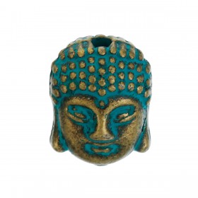 Metalen kraal Buddha Brons Patina
