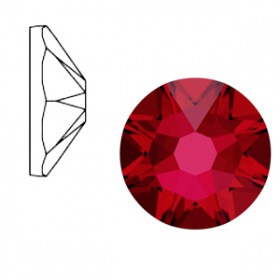 Swarovski Elements 2088-SS34 flatback Xirius Rose Scarlet red
