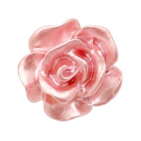 Roosjes kralen 6mm Wit-dusty rose pearl shine