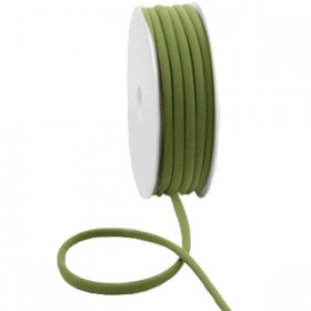 Gestikt elastische lint 5mm Olive green
