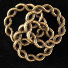 Gesloten ring Antiek brons 20mm
