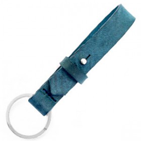 Cuoio sleutelhanger 15mm Navy peony blue