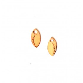 Bedel metalen ellips 8x4mm Rosé goud