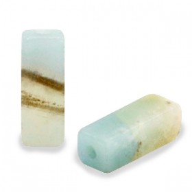 Natuursteen kralen tubes Amazone Stone Light turquoise