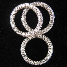 Gesloten ring Antiek verzilverd 14.5mm
